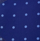 Macclesfield Printed Silk Tie Powder Blue on Blue MCDT-52